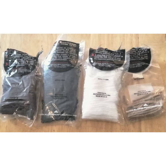 Red Heart Bulky Rug Yarn Hook Latch Black White Brown Tan lot 4 Colors - Picture 2 of 8